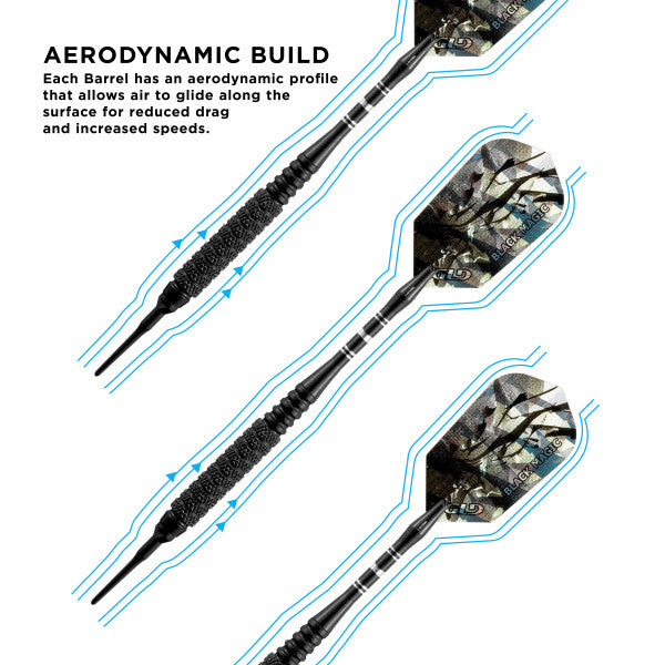 Viper Black Magic Soft Tip Darts 10 Knurled Rings 18 Grams - view 5