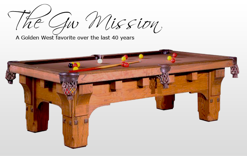 Golden West Billiards GW Mission Pool Table