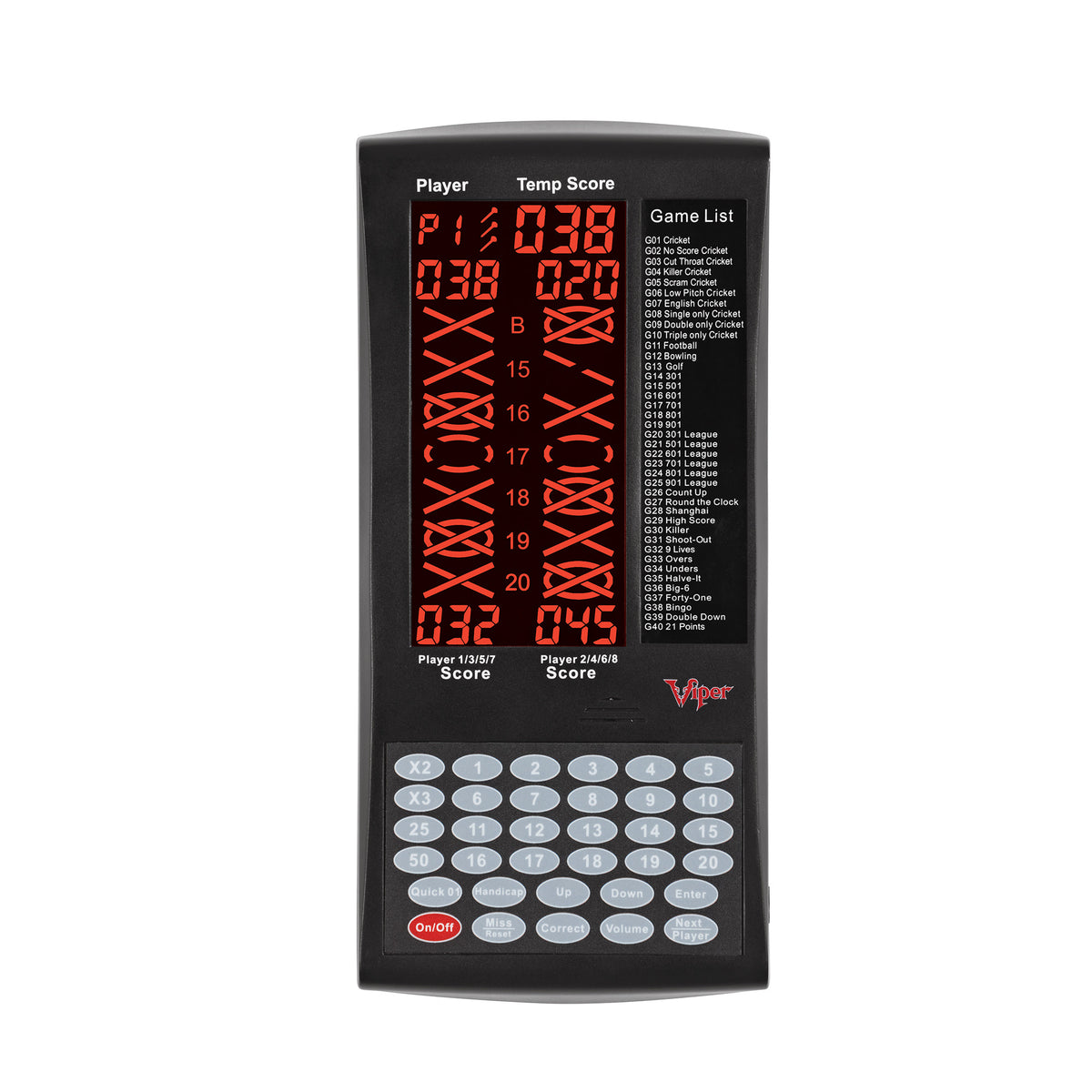 Viper ProScore Electronic Dart Scorer - Black