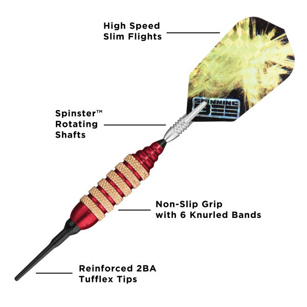 Viper Spinning Bee Red Soft Tip Darts 16 Grams - view 2