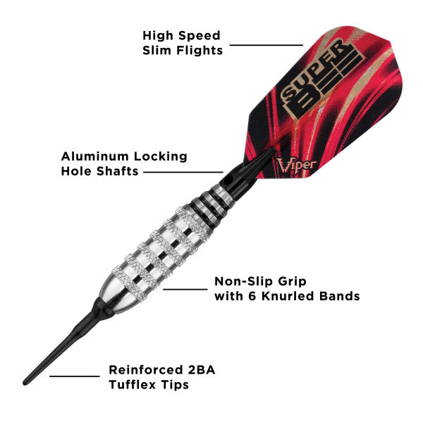 Viper Super Bee Darts Silver Soft Tip Darts 16 Grams - view 2