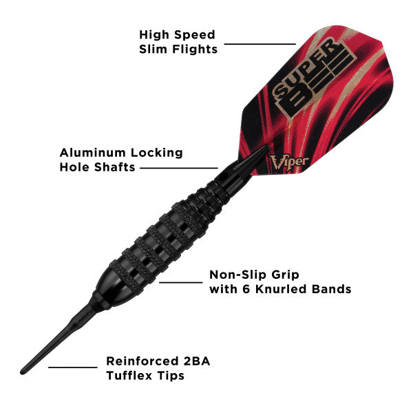 Viper Super Bee Darts Black Soft Tip Darts 16 Grams