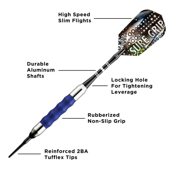 Viper Sure Grip Darts Blue Soft Tip Darts - 18 grams - view 2