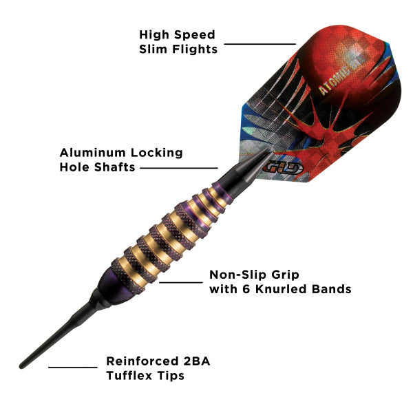 Viper Atomic Bee Darts Purple Soft Tip Darts 16 Grams