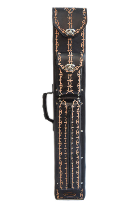 Delta Genuine Leather 3x5 Hand Tooled Case - Black - image 2