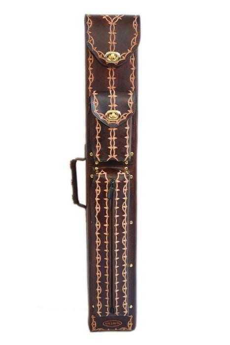 Delta Genuine Leather 3x5 Hand Tooled Case - Brown - image 2