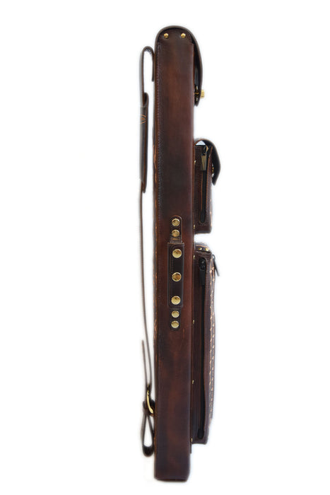 Delta Genuine Leather 3x5 Hand Tooled Case - Brown - image 3