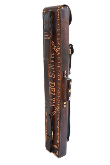 Delta Genuine Leather 3x5 Hand Tooled Case - Brown - image 4