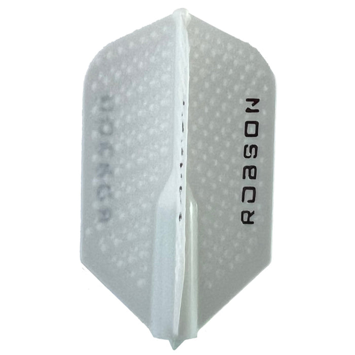 Robson Dimpled Plus Dart Flights - Silm White