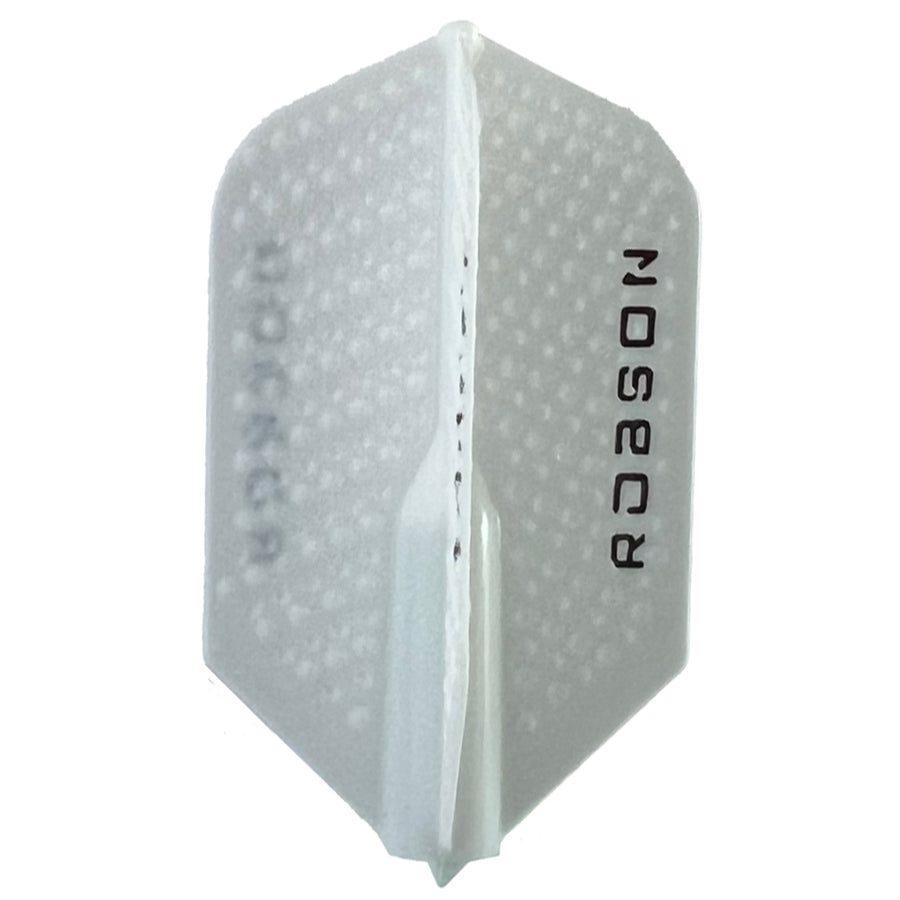 Robson Dimpled Plus Dart Flights - Silm White