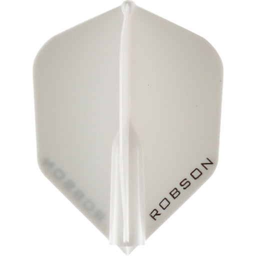 Robson Plus Dart Flights - Shape Clear White