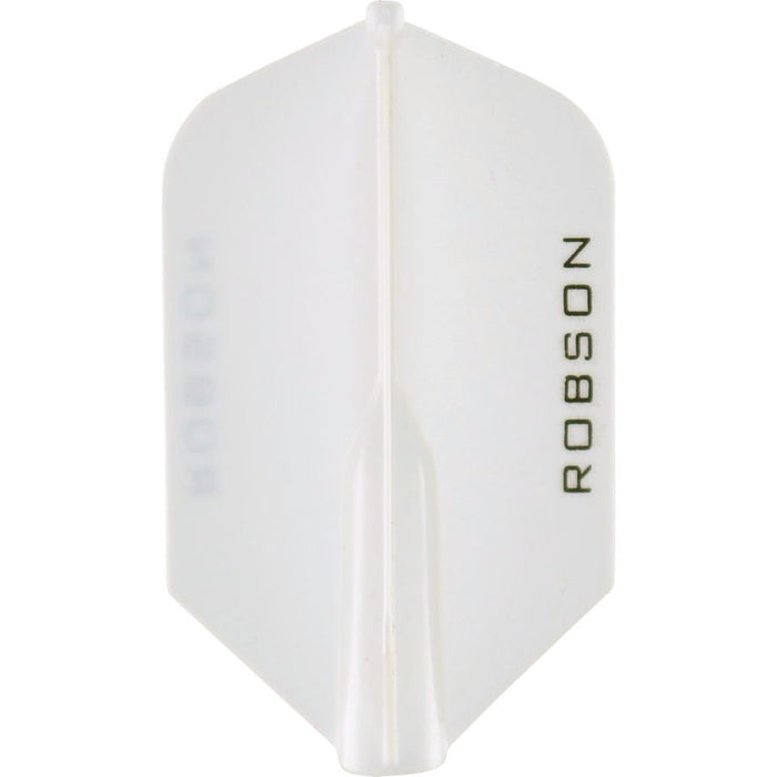 Robson Plus Dart Flights - Slim Clear White