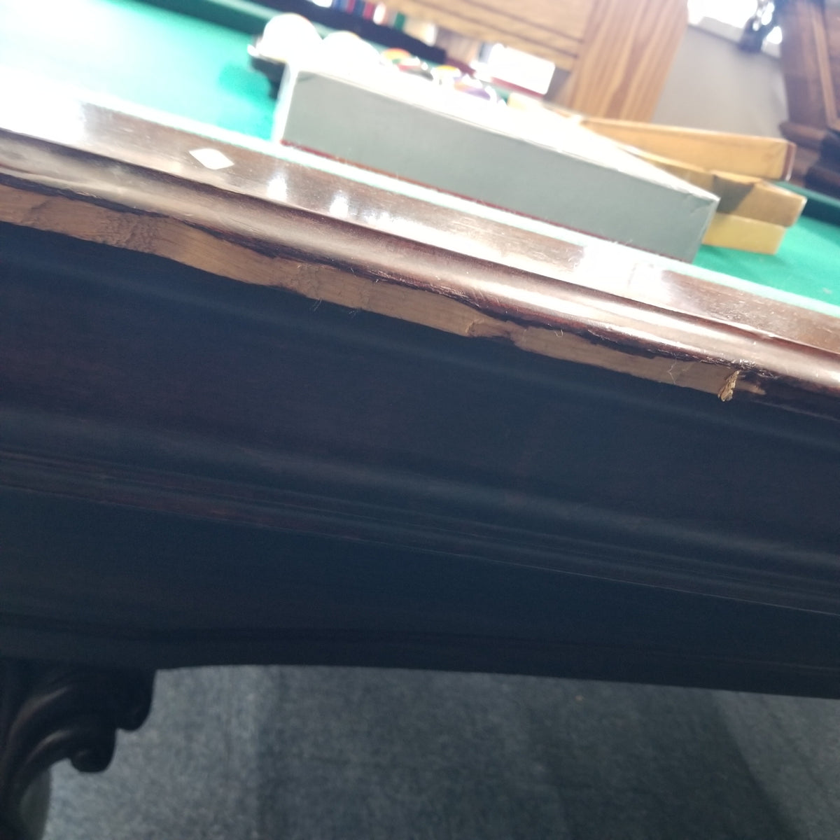 USED 8' GWB Delta Queen W/St. Regis Leg pool table - view 6