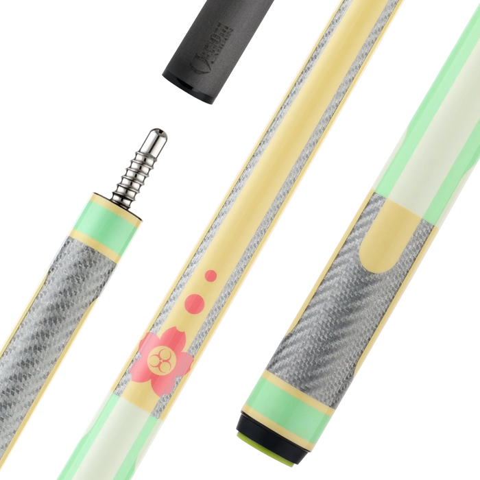Poison Candy Sugar pool cue, green and peach