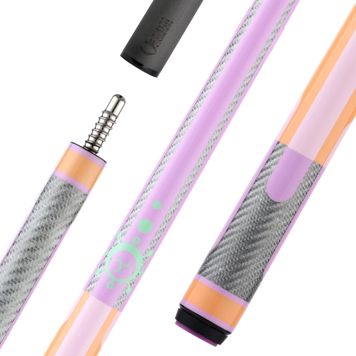 Poison Candy Sugar pool cue, peach and lavender