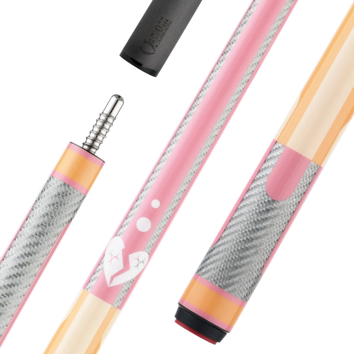 Poison Candy Sugar pool cue, peach and pink