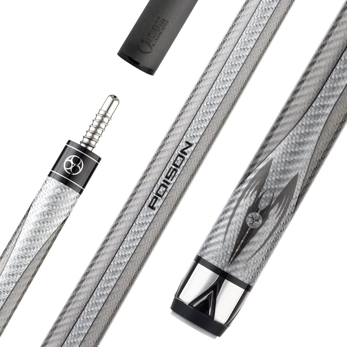 Poison Maelith pool cue, dark/light gray no wrap