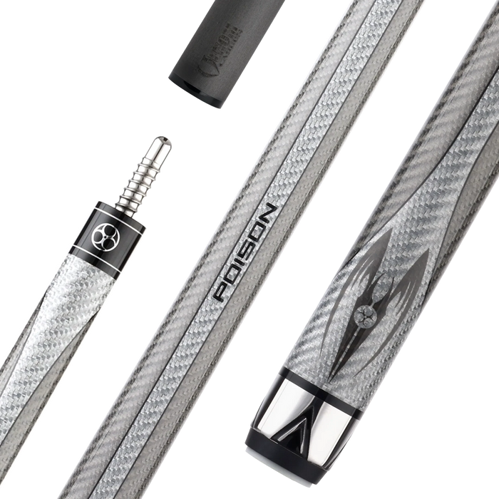 Poison Maelith pool cue, dark/light gray no wrap