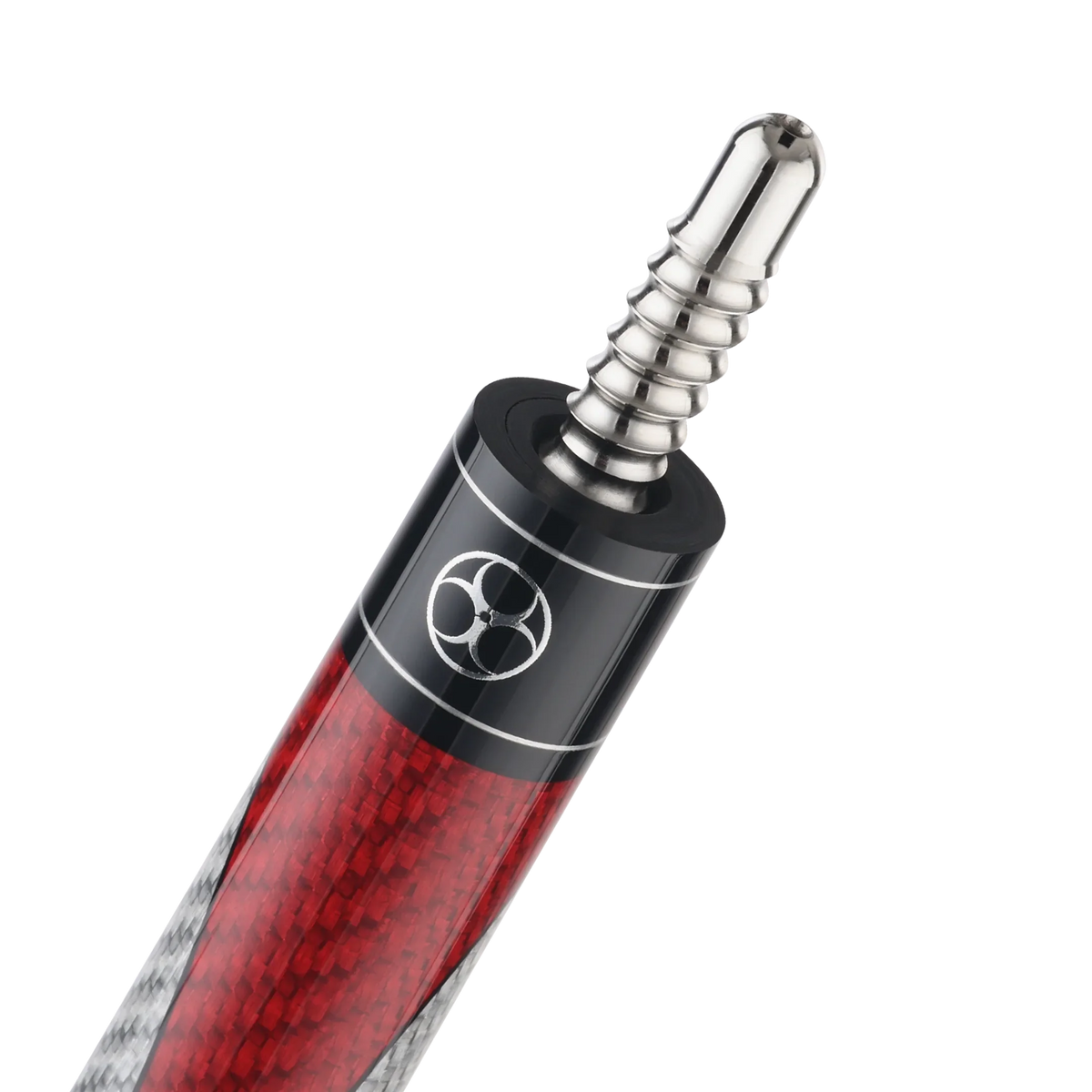 Poison Maelith Pool Cue with Carbon Fiber Shaft - Gray/Red - No Wrap