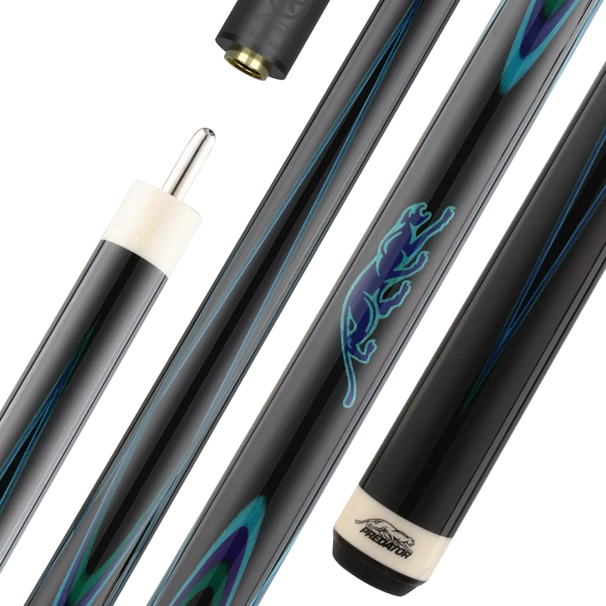 Predator Limited Edition Double Butterfly Gen 2 Pool Cue - Teal/Purple/Green