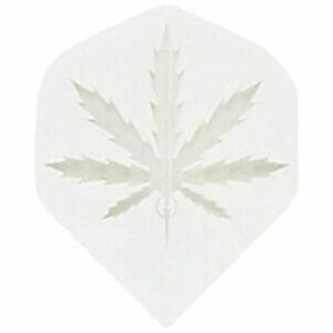 Flights - White with Clear Marijuana leaf