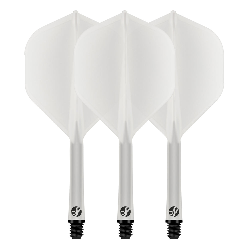 Shot Darts Flight Deck-One Piece Dart Flight and Shaft System- Clear