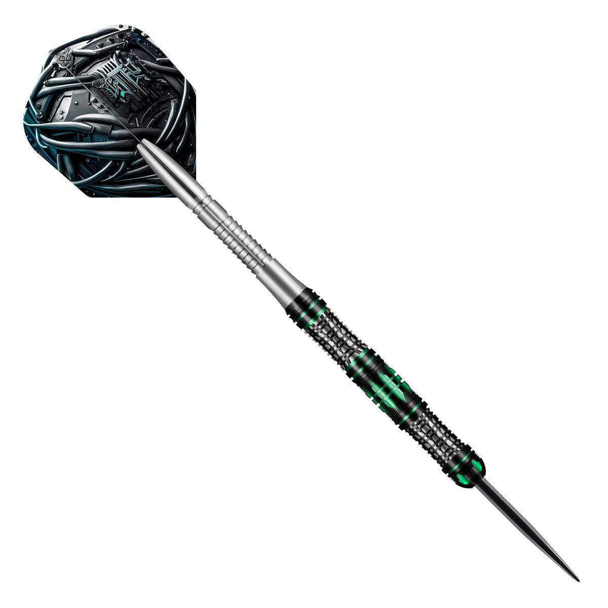 AI CYBERPUNK STEEL TIP DART SET - 90% TUNGSTEN BARRELS