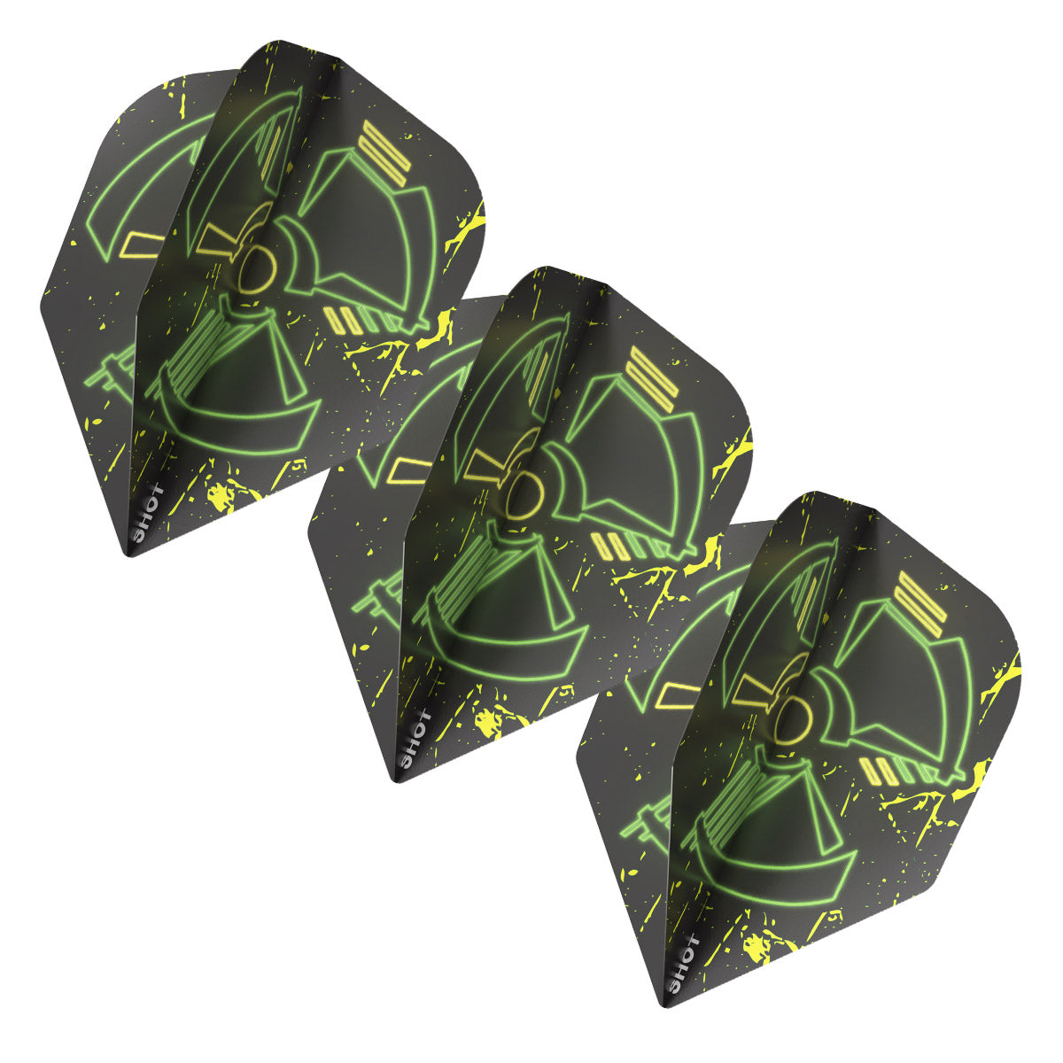 Shot Darts Biohazard Dart Flight Set - Small Standard
