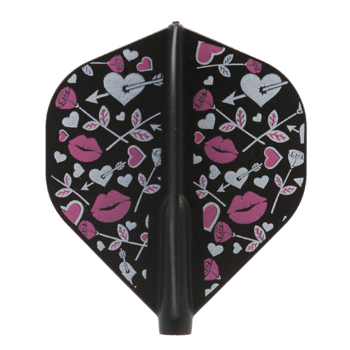 Fit Flight Love Struck Darts Flights - Standard Black