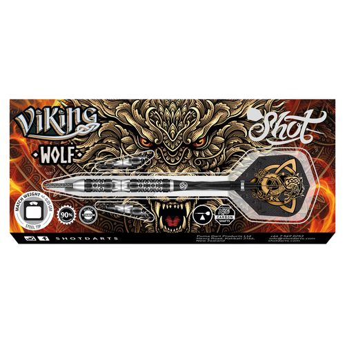 Viking Wolf Steel Tip Dart Set - 90% Tungsten Barrels