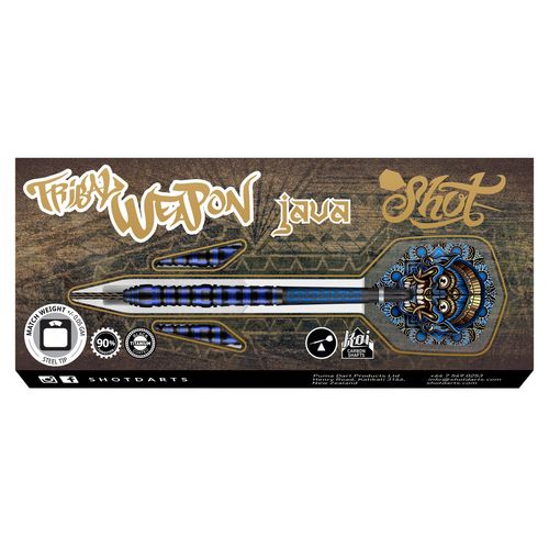 TRIBAL WEAPON JAVA STEEL TIP DART SET - 90% TUNGSTEN BARRELS 24gm