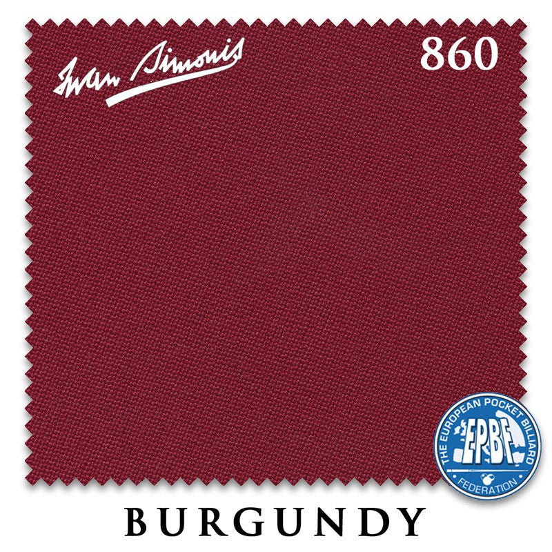 Burgundy Simonis 860 pool table cloth swatch