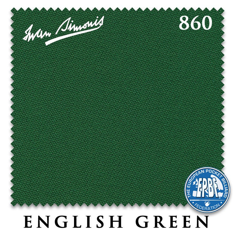English Green Simonis 860 pool table cloth swatch
