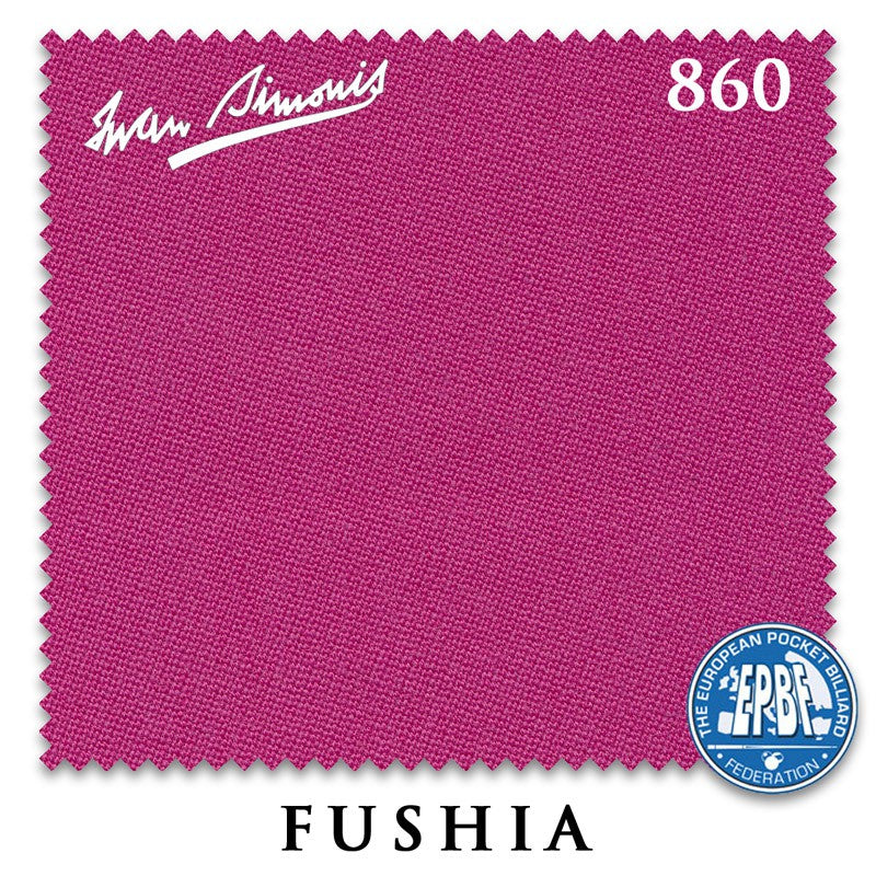 Fuchsia Simonis 860 pool table cloth swatch