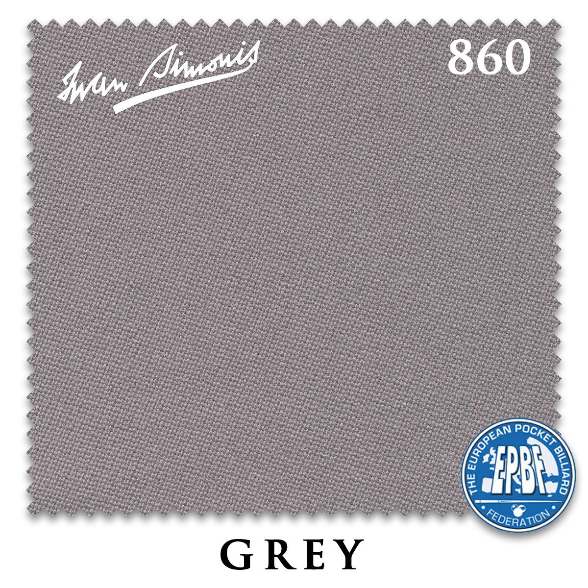 Grey Simonis 860 pool table cloth swatch