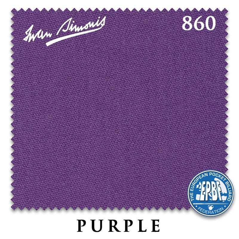 Purple Simonis 860 pool table cloth swatch