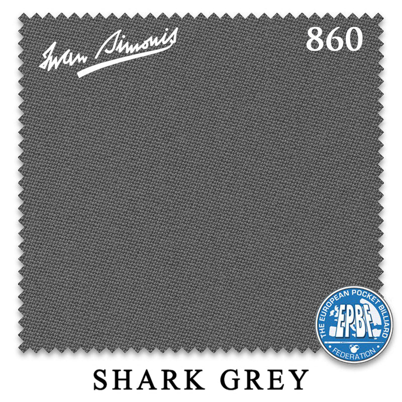 Shark Grey Simonis 860 pool table cloth swatch