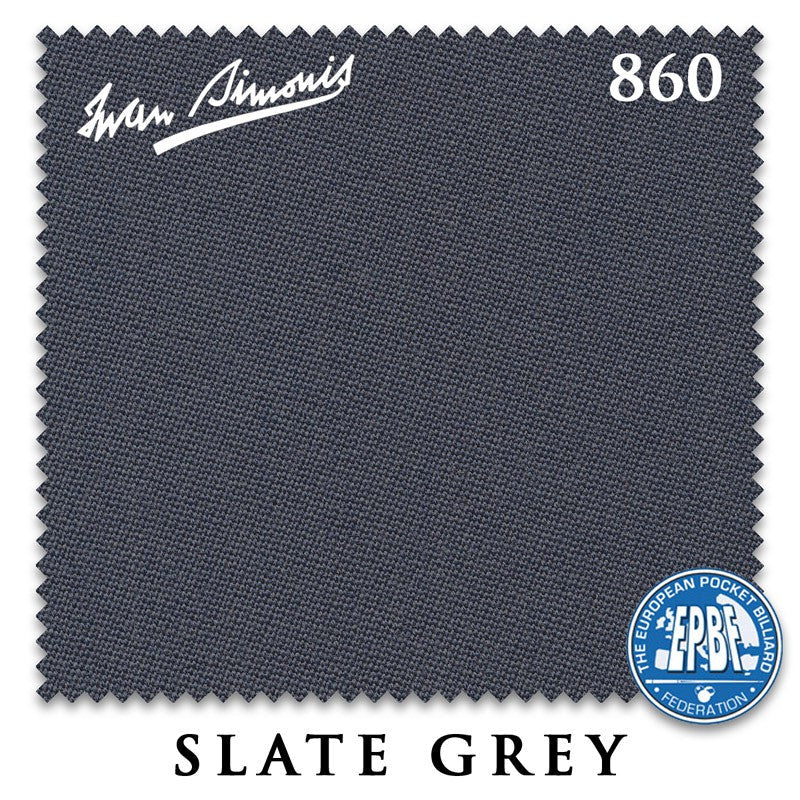 Slate Grey Simonis 860 pool table cloth swatch