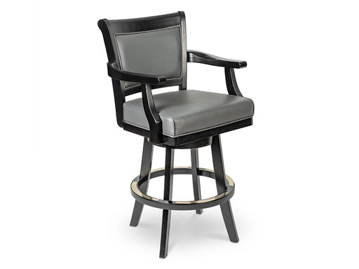 Black & Gray Bar Stool With Back