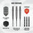 Goths Wulfaz Steel Tip Dart Set-90% Tungsten Barrels