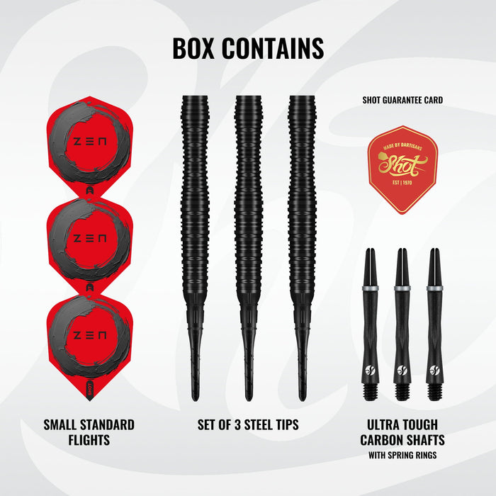 Zen Scallop Soft Tip Dart Set - 90% Tungsten Barrels