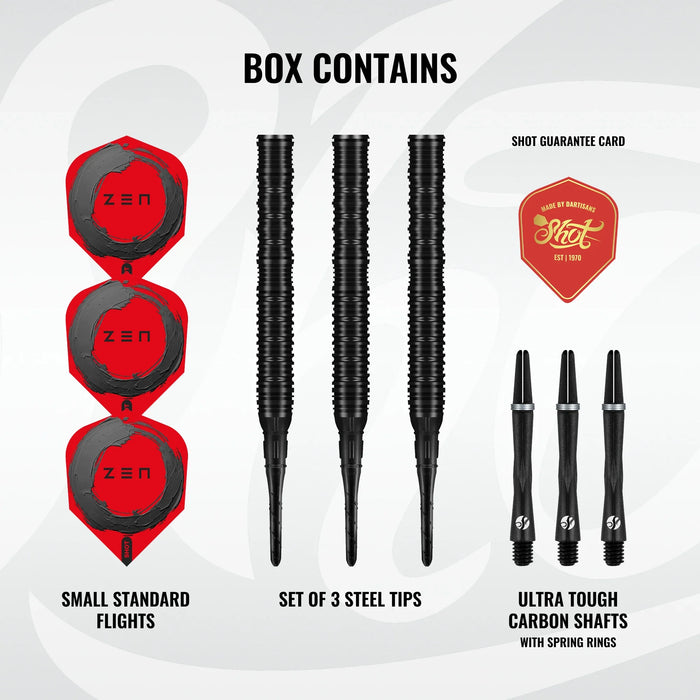 Zen Straight Soft Tip Dart Set - 90% Tungsten Barrels