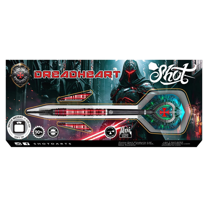 Future Knights Dreadheart Soft Tip Dart Set-90% Tungsten Barrels