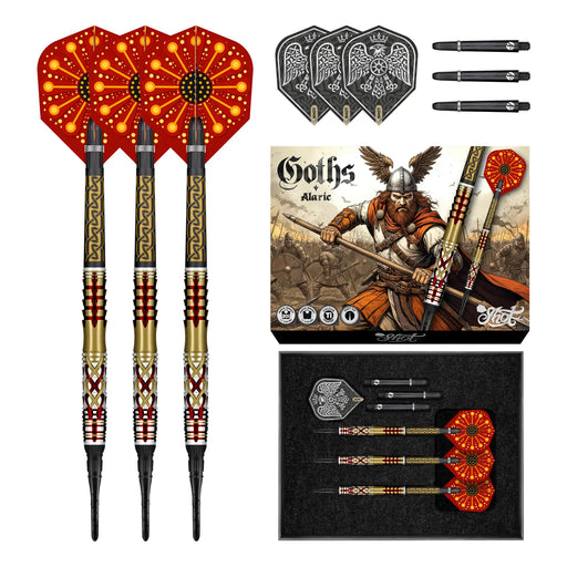 Goths Alaric Soft Tip Dart Set - 95% Tungsten Barrels