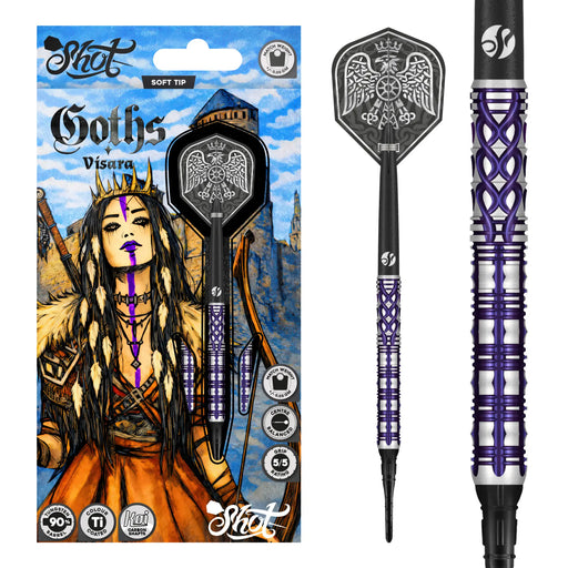 Goths Visara Soft Tip Dart Set - 90% Tungsten Barrels