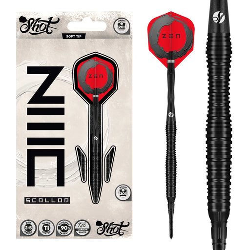 Zen Scallop Soft Tip Dart Set - 90% Tungsten Barrels