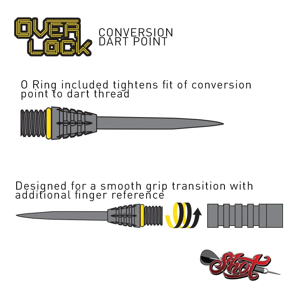 Shot Darts Overlock Conversion Point - Silver - view 3