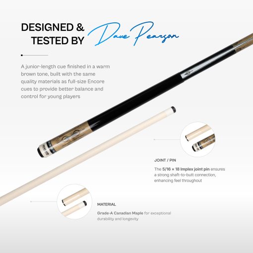 Pearson Encore Cue Brown 52-inch in Painted Black Handle
