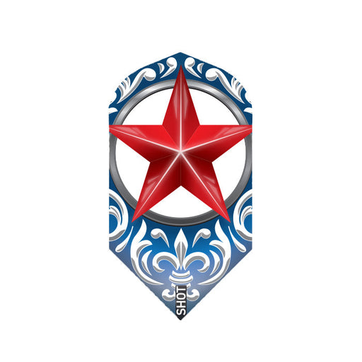 Shot Wild Frontier Trailblazer-Dart Flight Blue With Red Star Set-Slim