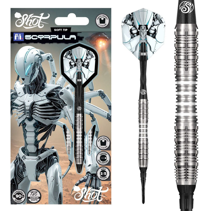 AI Scorpula Soft Tip Dart Set-90% Tungsten Barrels